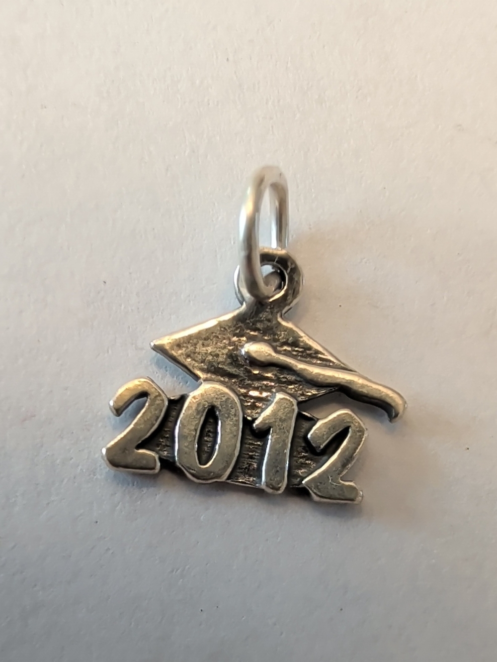 Sterling Silver 2012 Graduation Cap Charm Pendant